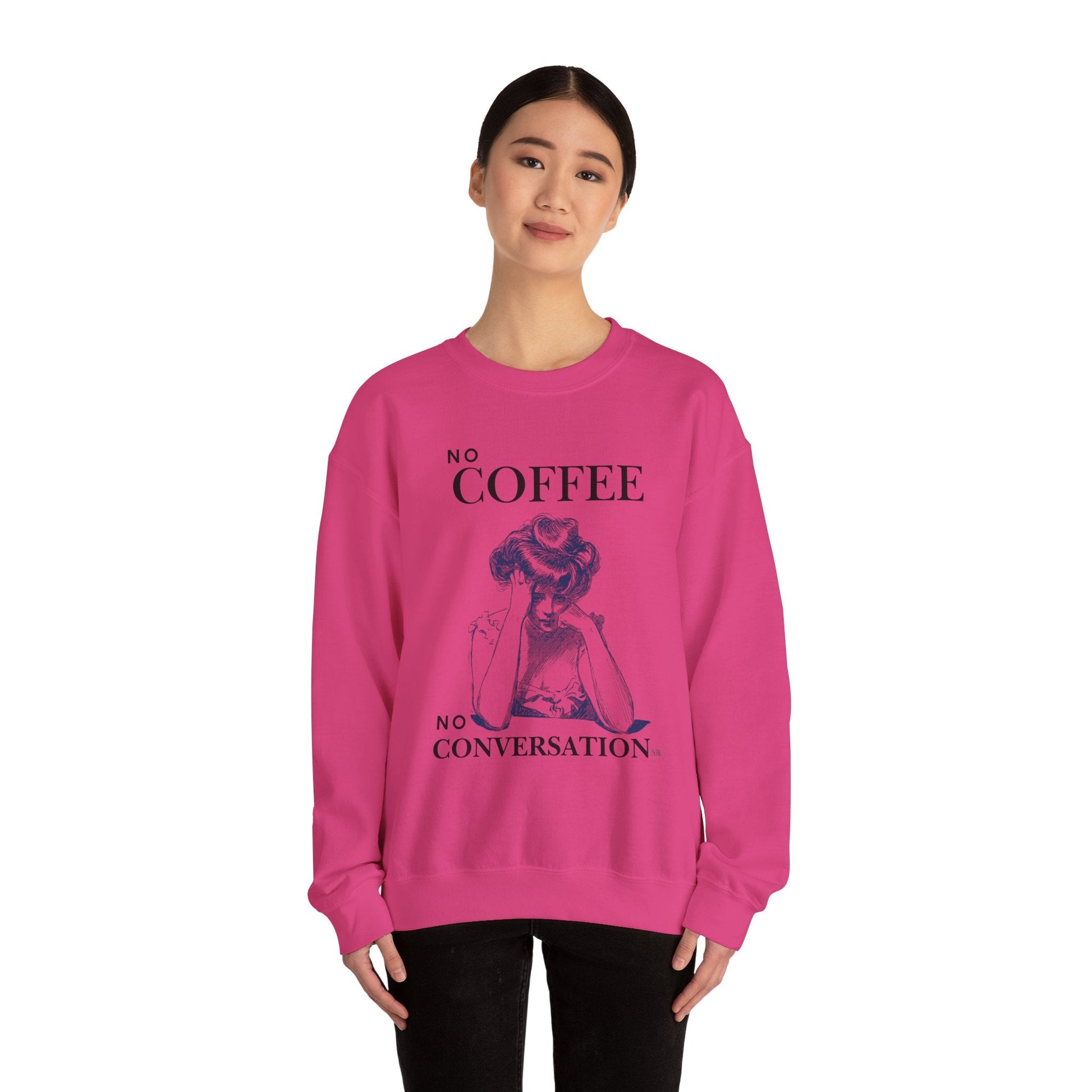 No Coffee No Conversation Unisex Heavy Blend™ Crewneck Sweatshirt