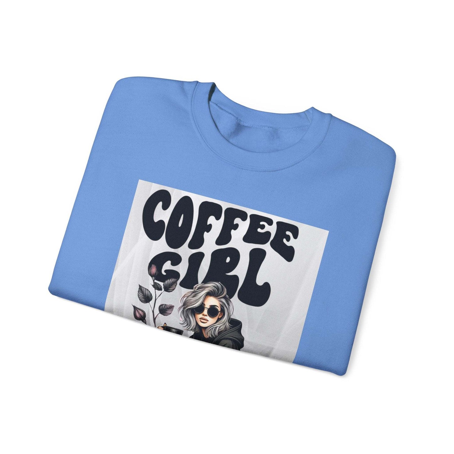 Tattoo Coffee Girl Unisex Heavy Blend™ Crewneck Sweatshirt