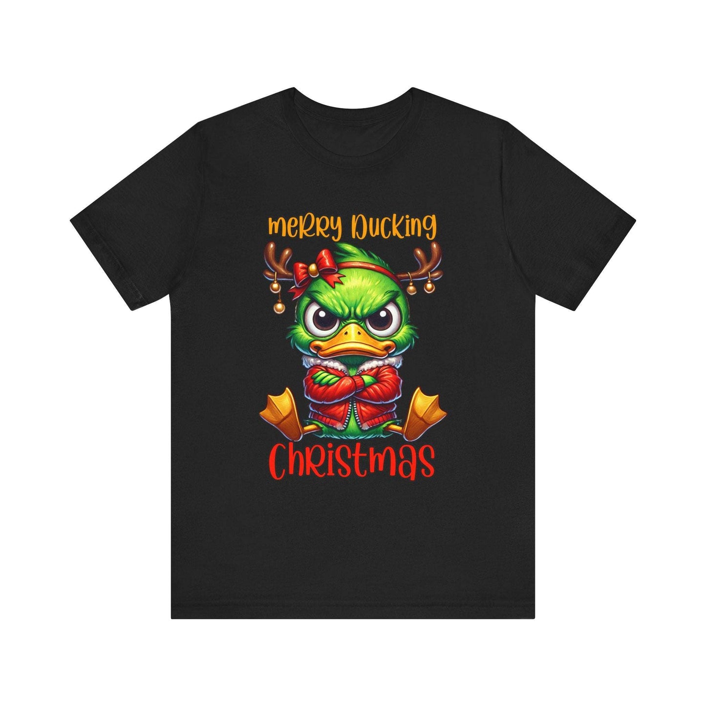 Merry Ducking Christmas Unisex Jersey Short Sleeve Tee