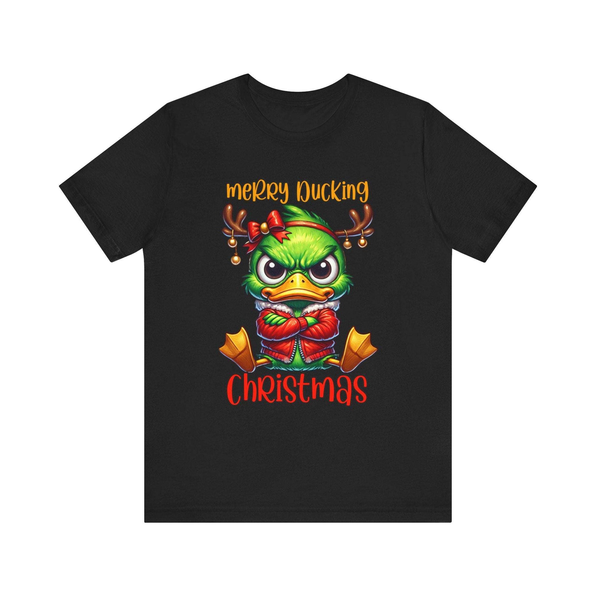 Merry Ducking Christmas Unisex Jersey Short Sleeve Tee