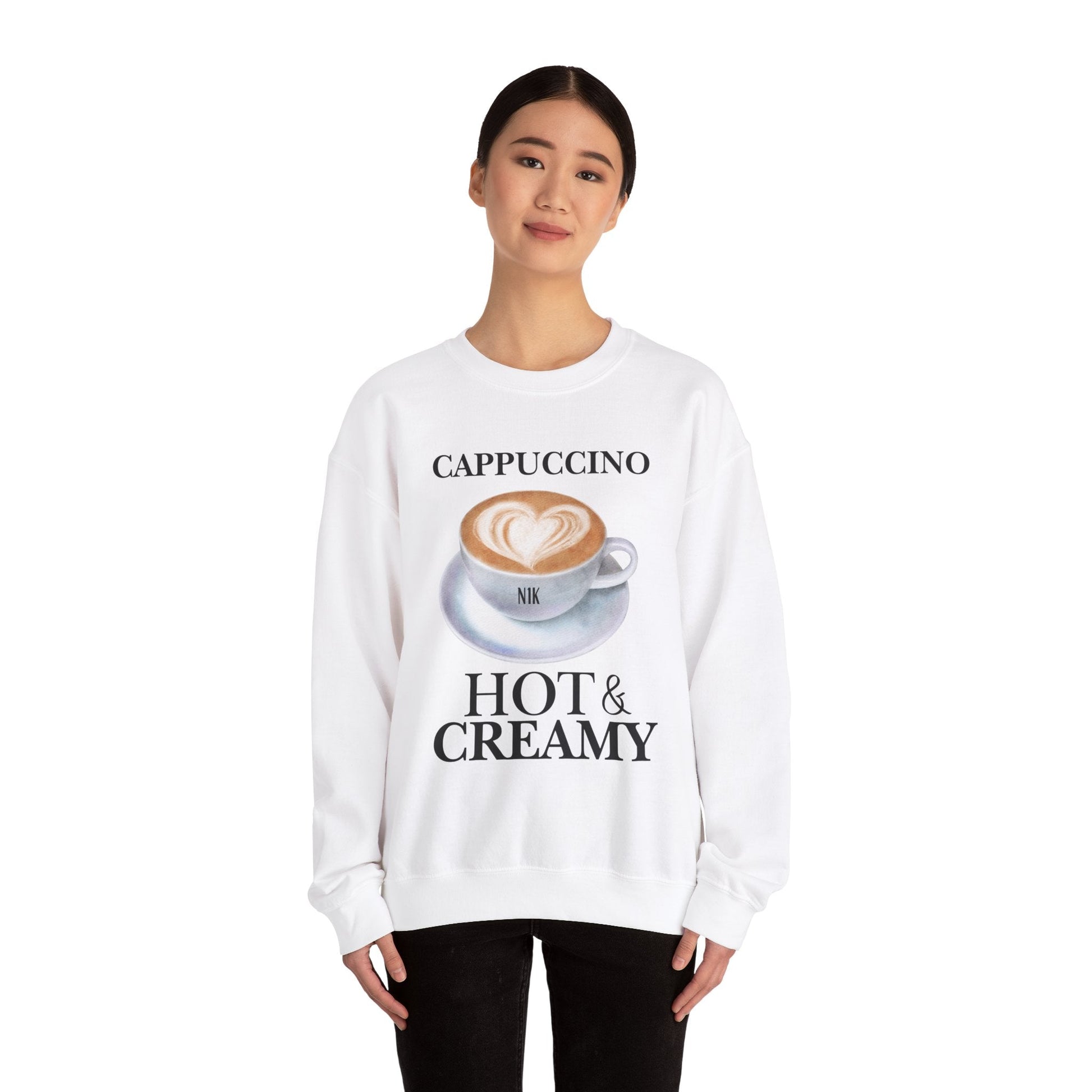 Creamy Sweatshirt Unisex Heavy Blend™ Crewneck Sweatshirt Cappuccino Hot