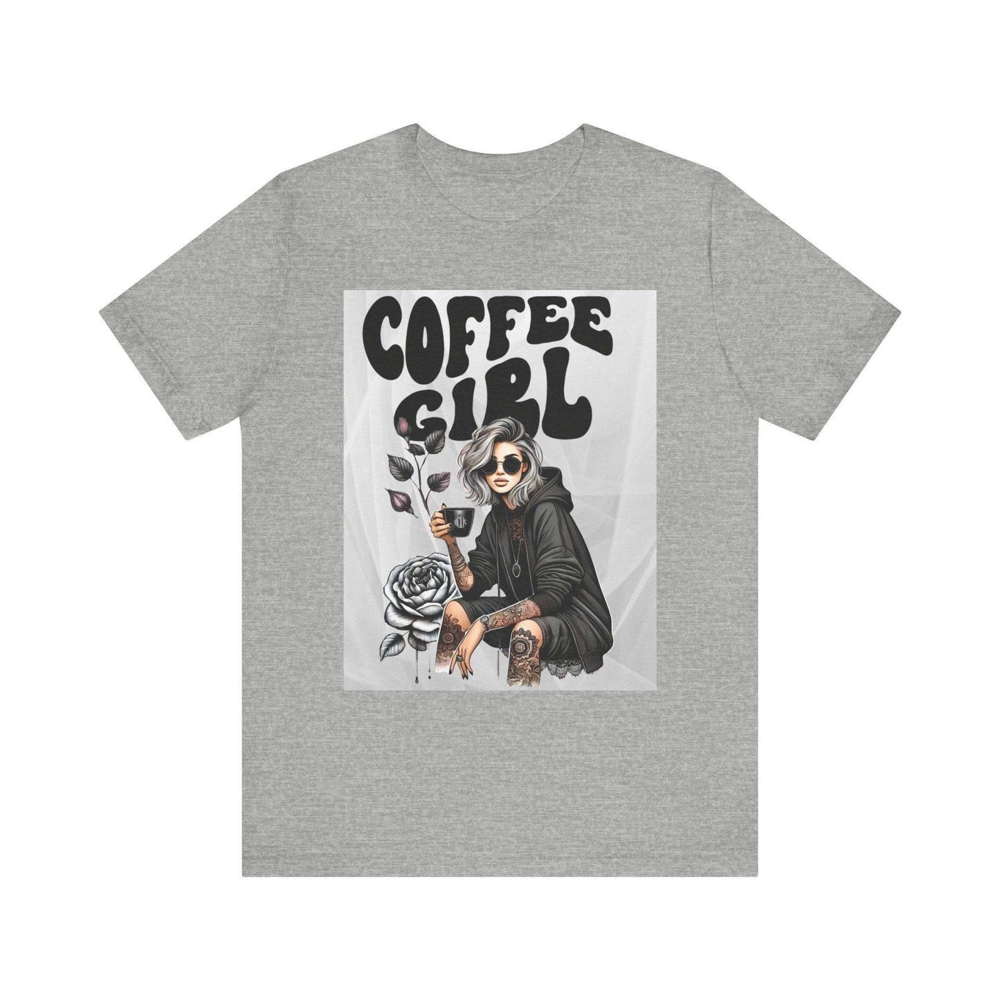 Tattooed Coffee Girl Unisex Jersey Short Sleeve Tee