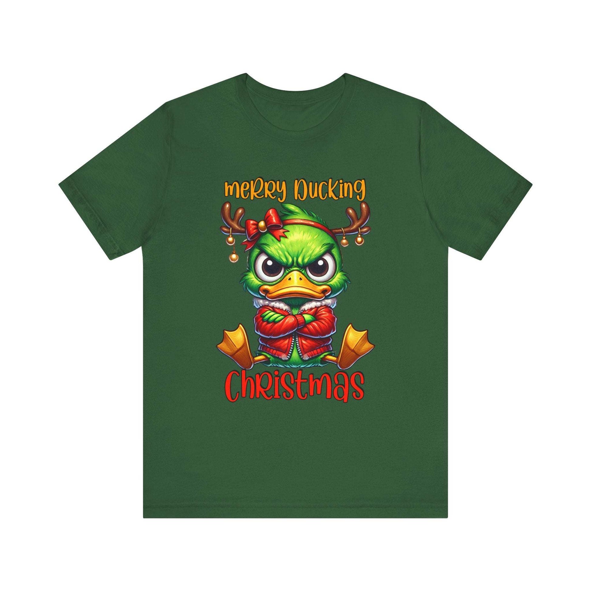 Merry Ducking Christmas Unisex Jersey Short Sleeve Tee