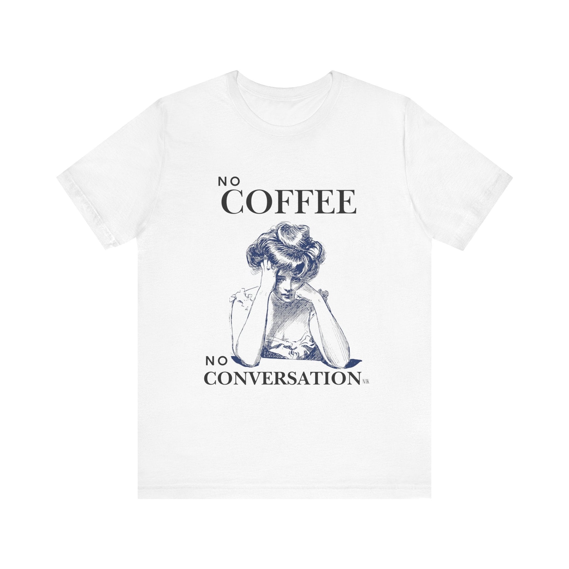 No Coffee No Conversation Unisex Jersey Short Sleeve Tee