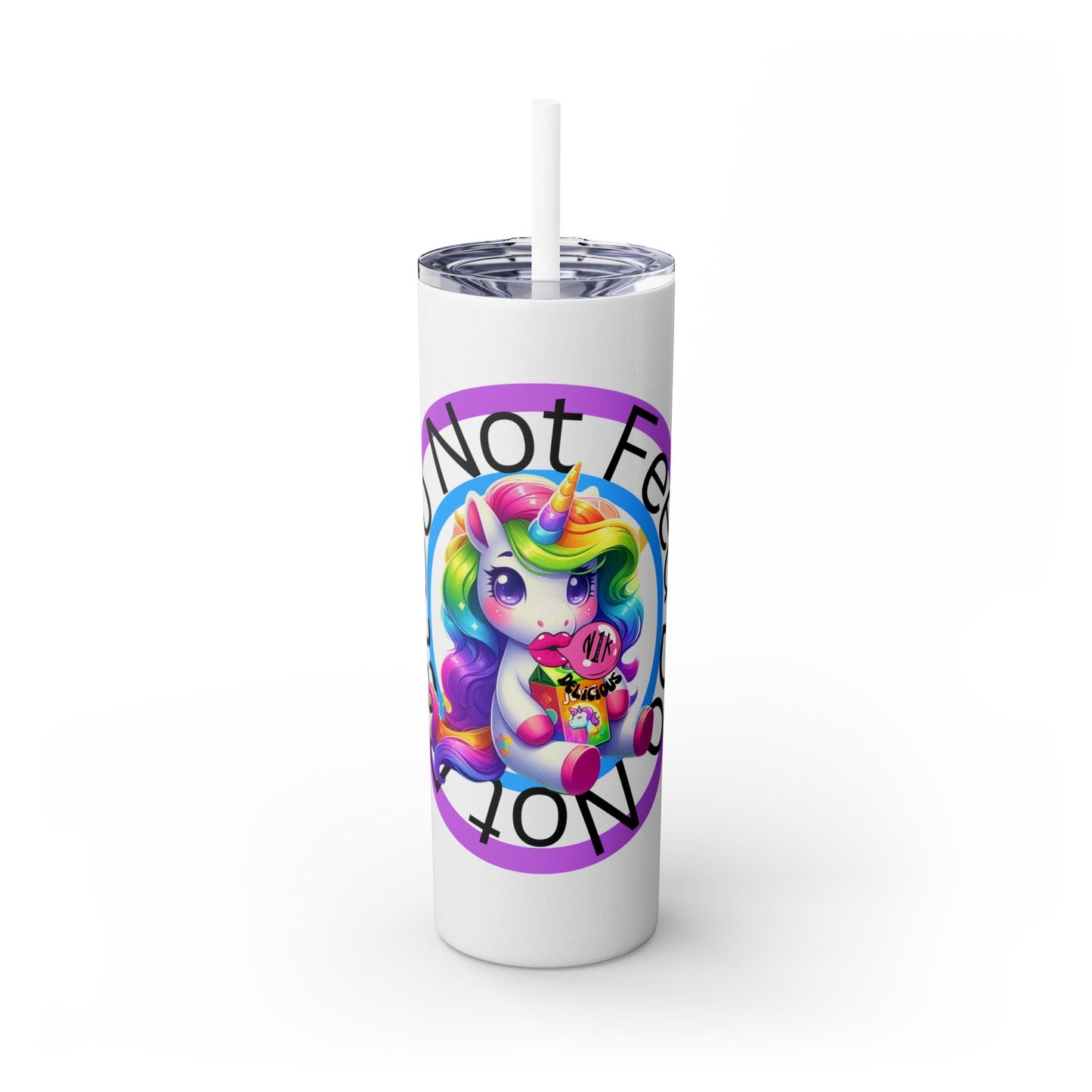 Feed Unicorn Skinny Tumbler