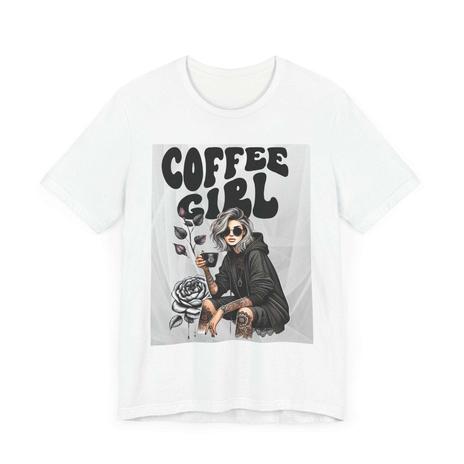 Tattooed Coffee Girl Unisex Jersey Short Sleeve Tee