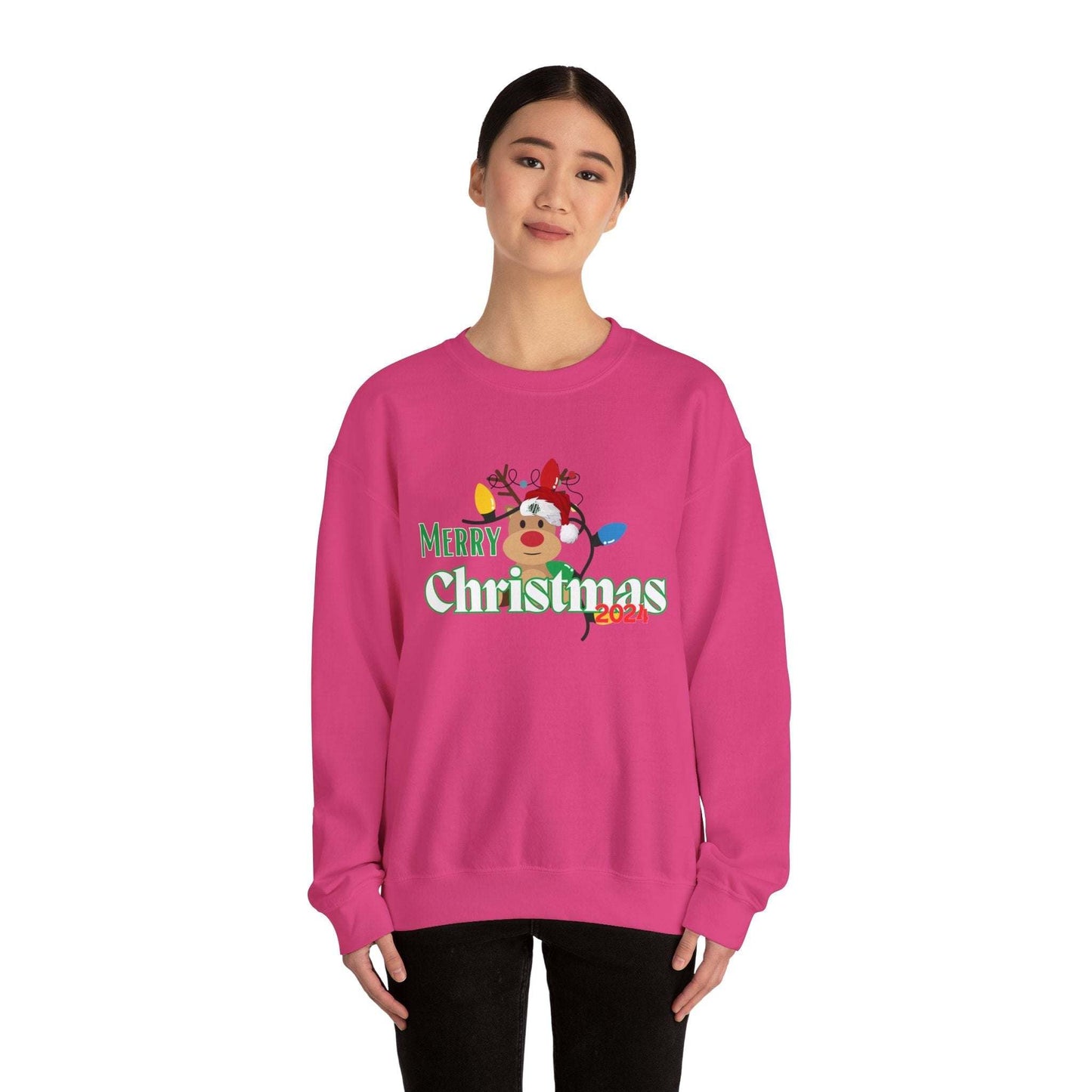 Merry Christmas 2024 Unisex Heavy Blend™ Crewneck Sweatshirt