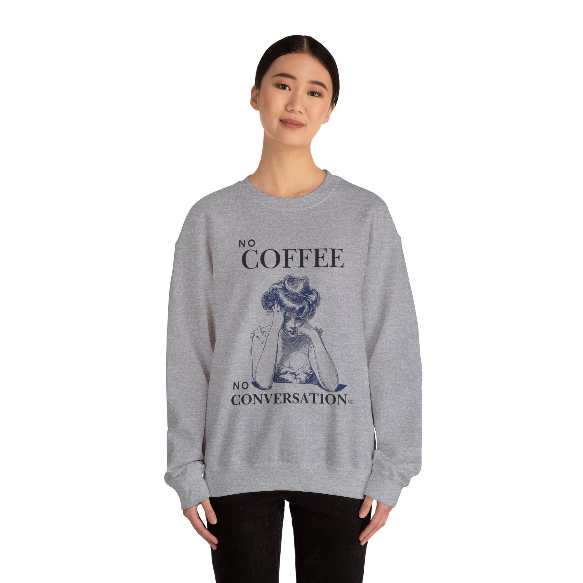 No Coffee No Conversation Unisex Heavy Blend™ Crewneck Sweatshirt