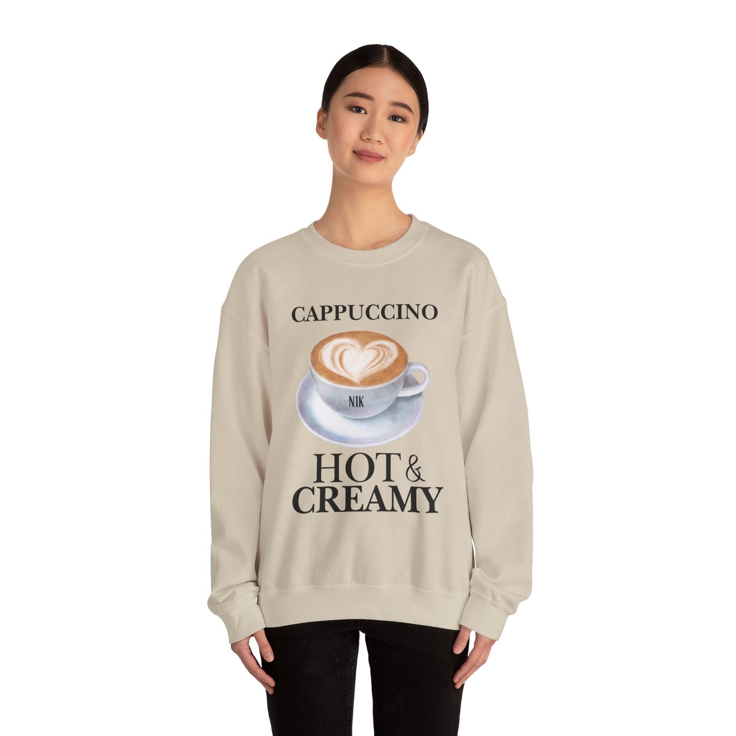 Creamy Sweatshirt Unisex Heavy Blend™ Crewneck Sweatshirt Cappuccino Hot