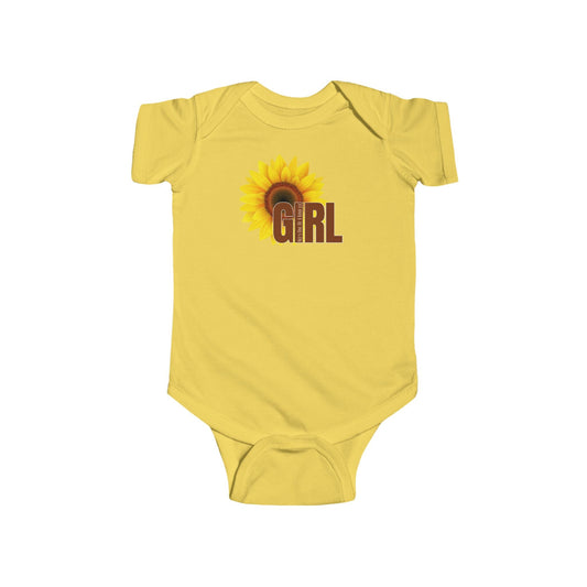 Girl Sunflower Infant Fine Jersey Bodysuit