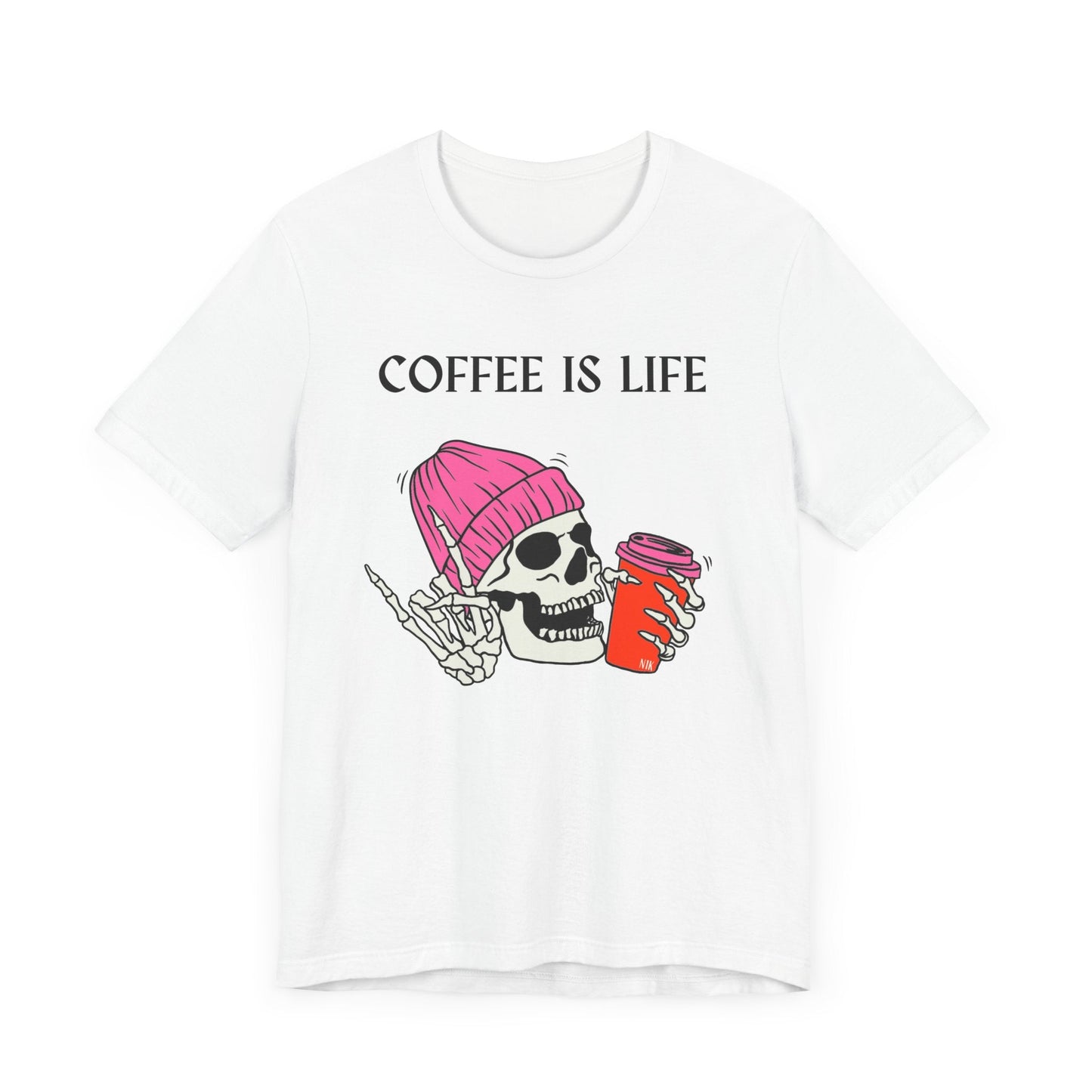 Skeleton Coffee Is Life Unisex Jersey Short Sleeve Tee