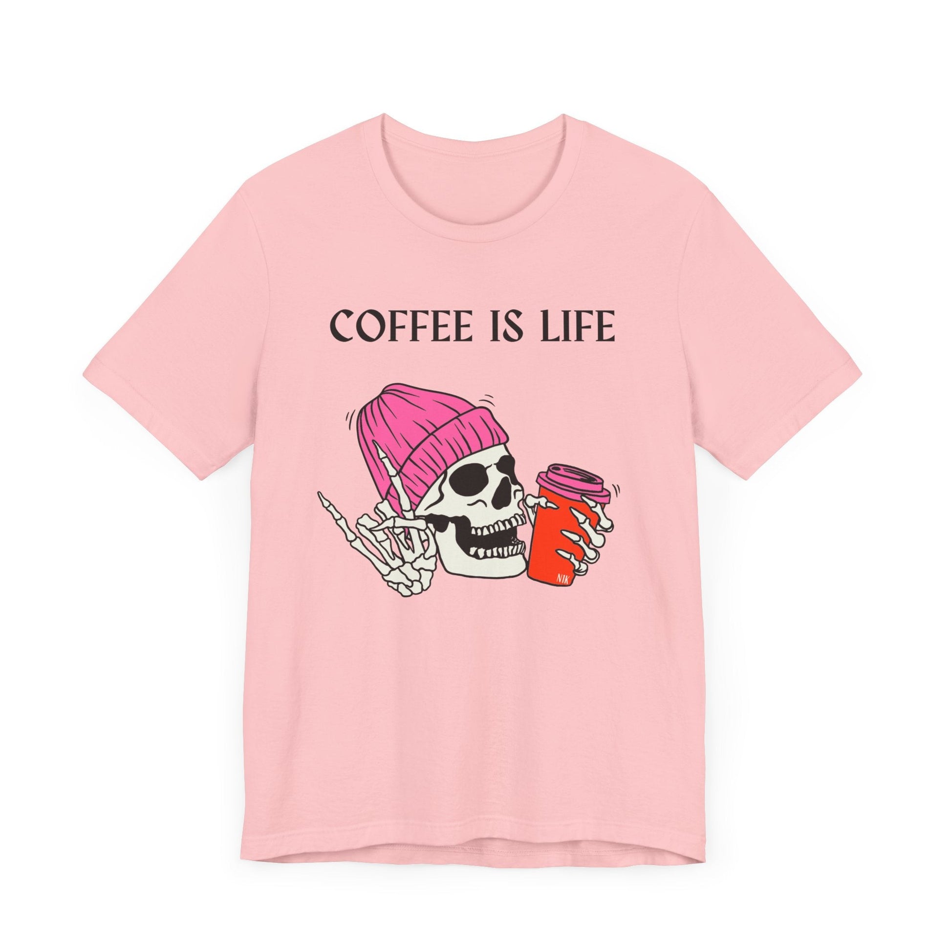 Skeleton Coffee Is Life Unisex Jersey Short Sleeve Tee