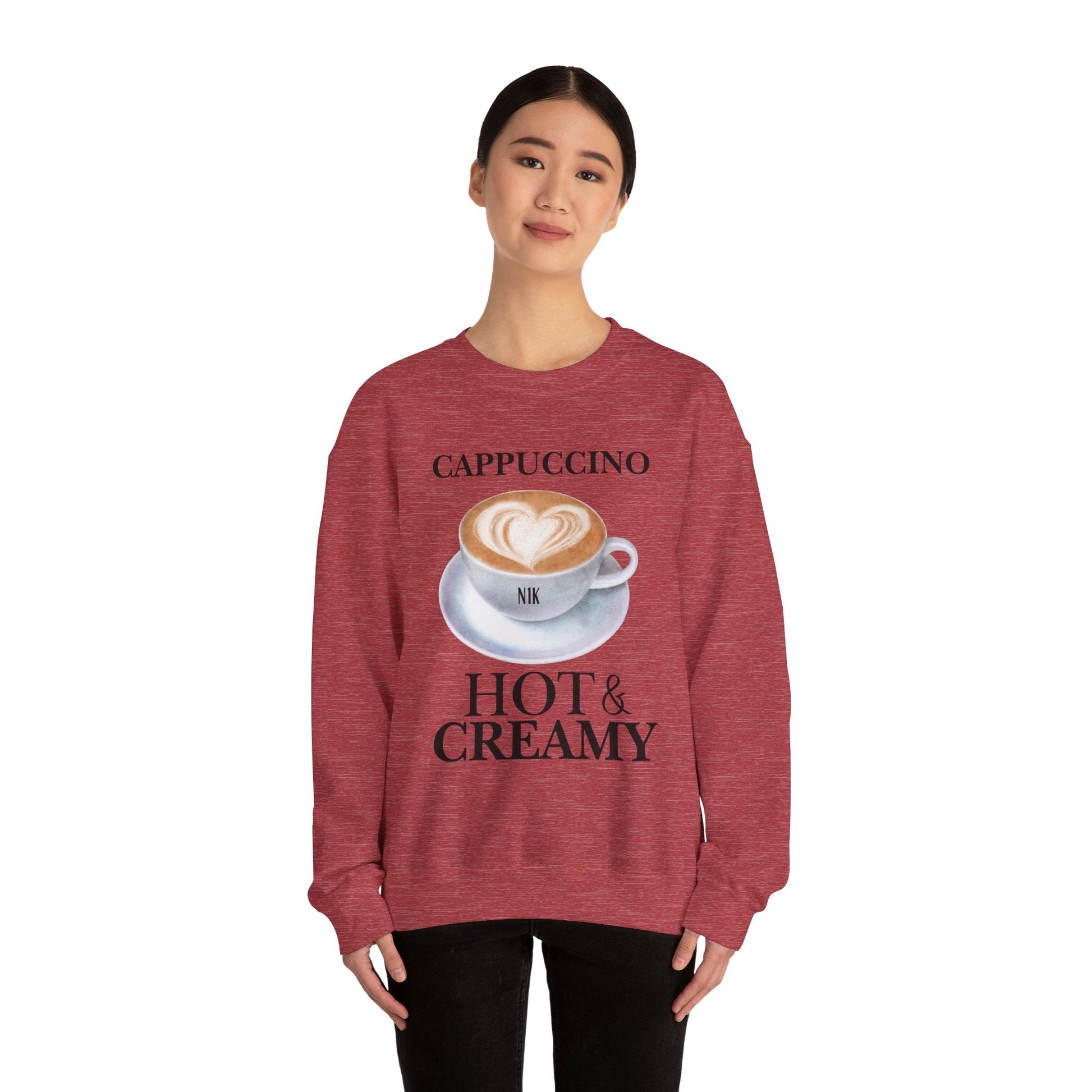 Creamy Sweatshirt Unisex Heavy Blend™ Crewneck Sweatshirt Cappuccino Hot