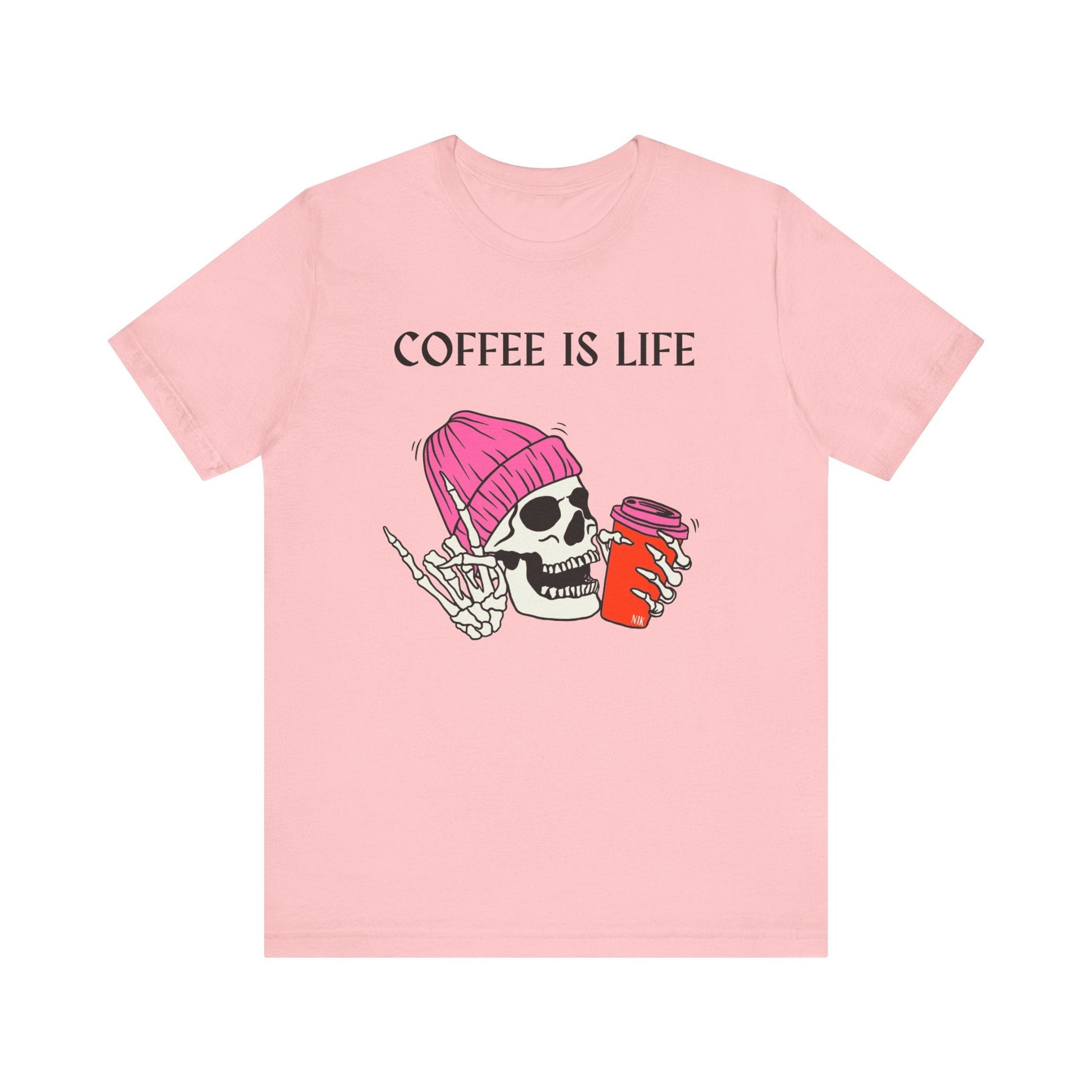 Skeleton Coffee Is Life Unisex Jersey Short Sleeve Tee