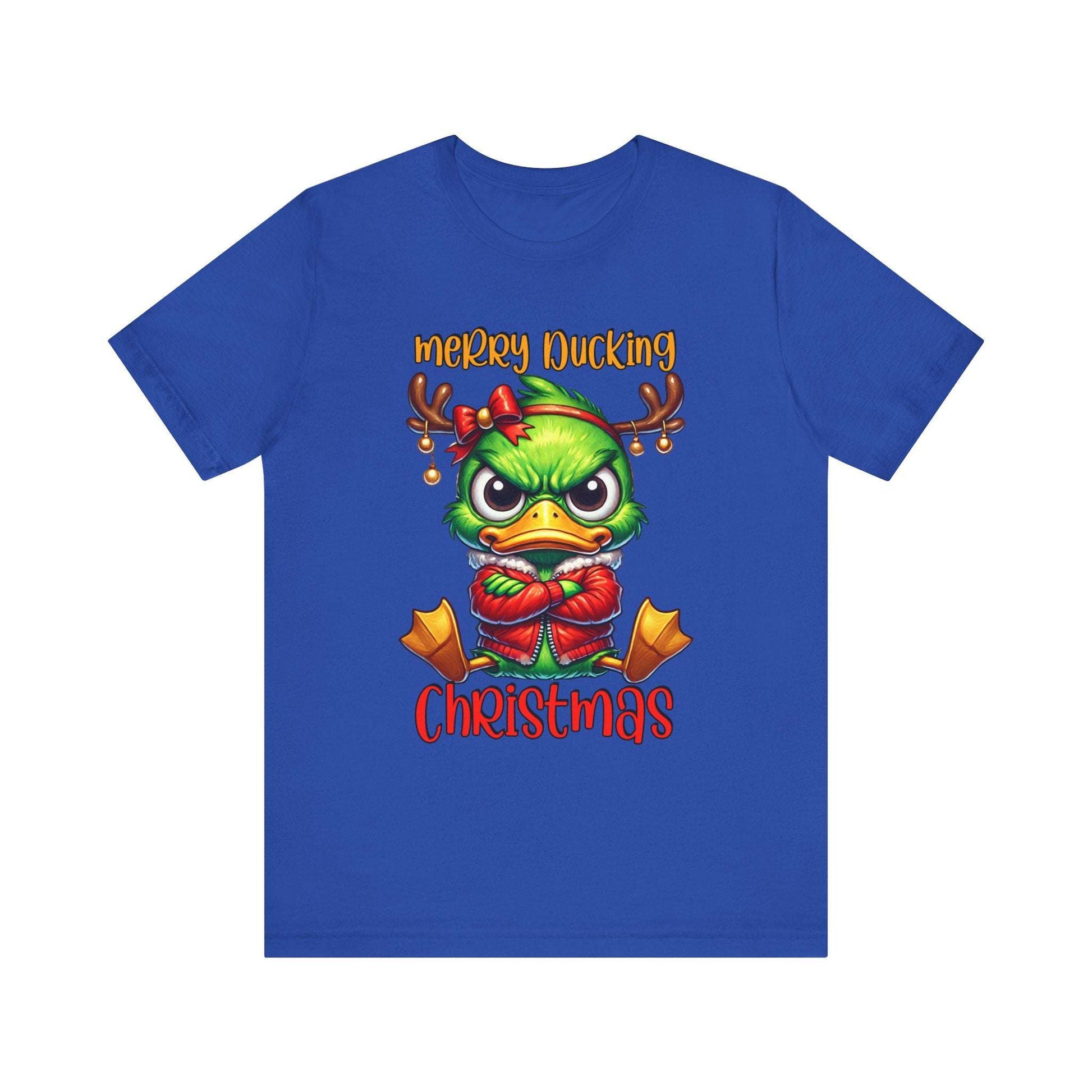 Merry Ducking Christmas Unisex Jersey Short Sleeve Tee