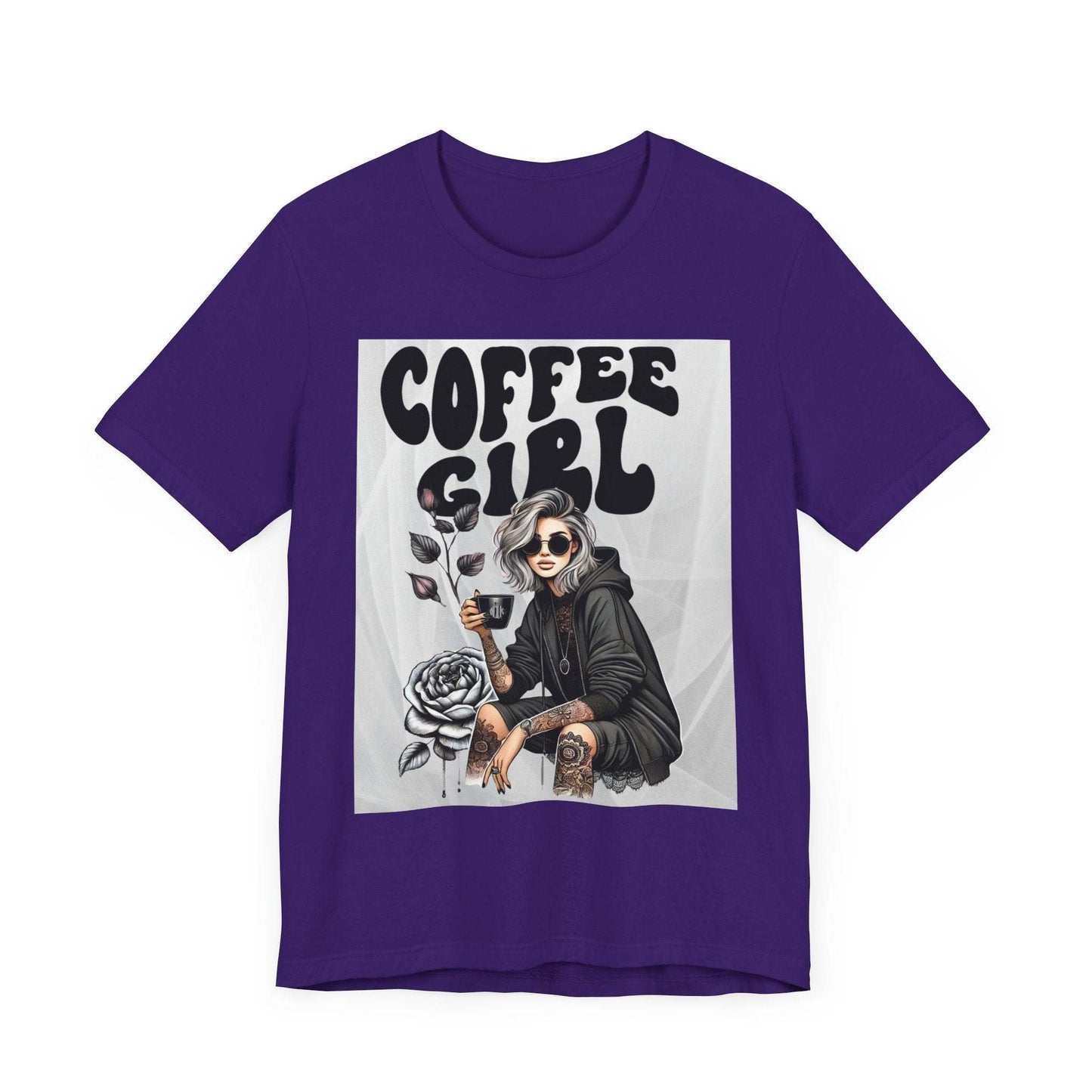 Tattooed Coffee Girl Unisex Jersey Short Sleeve Tee