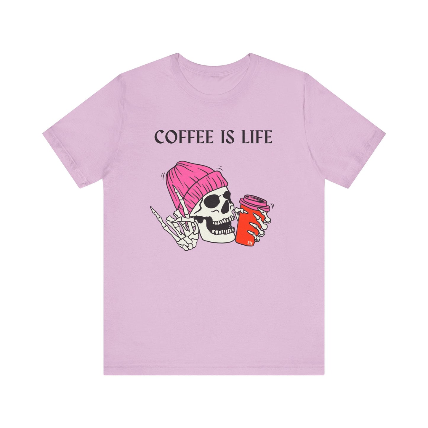 Skeleton Coffee Is Life Unisex Jersey Short Sleeve Tee