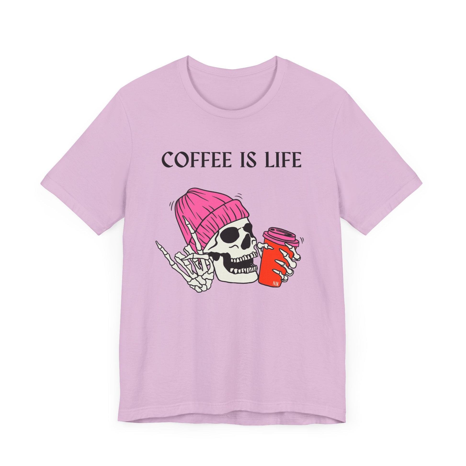 Skeleton Coffee Is Life Unisex Jersey Short Sleeve Tee