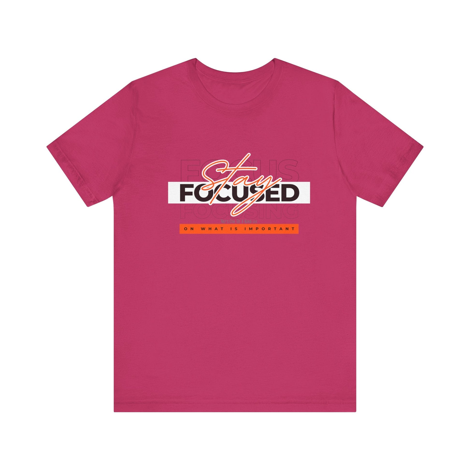 Stay Focused Unisex Jersey Short Sleeve Tee