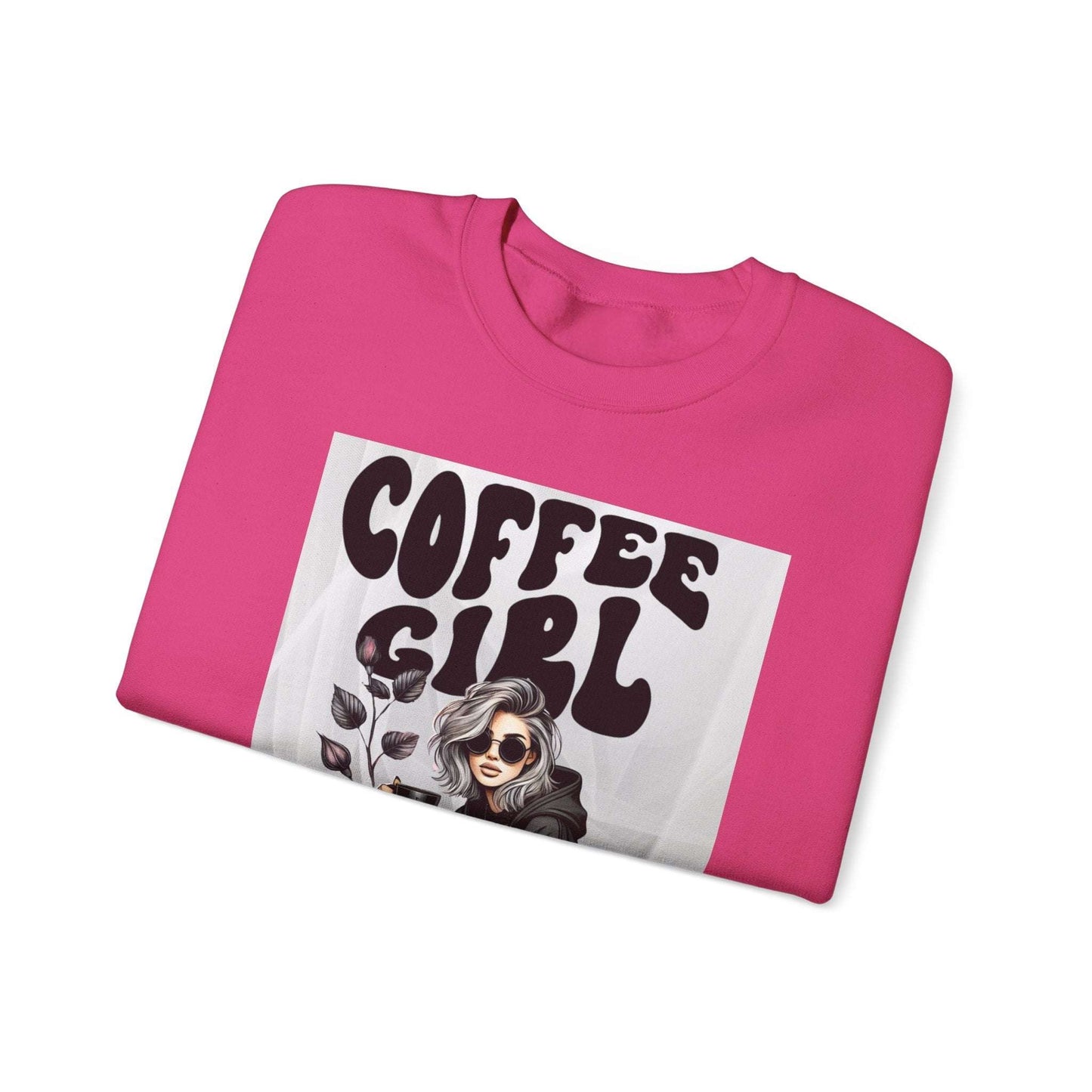 Tattoo Coffee Girl Unisex Heavy Blend™ Crewneck Sweatshirt