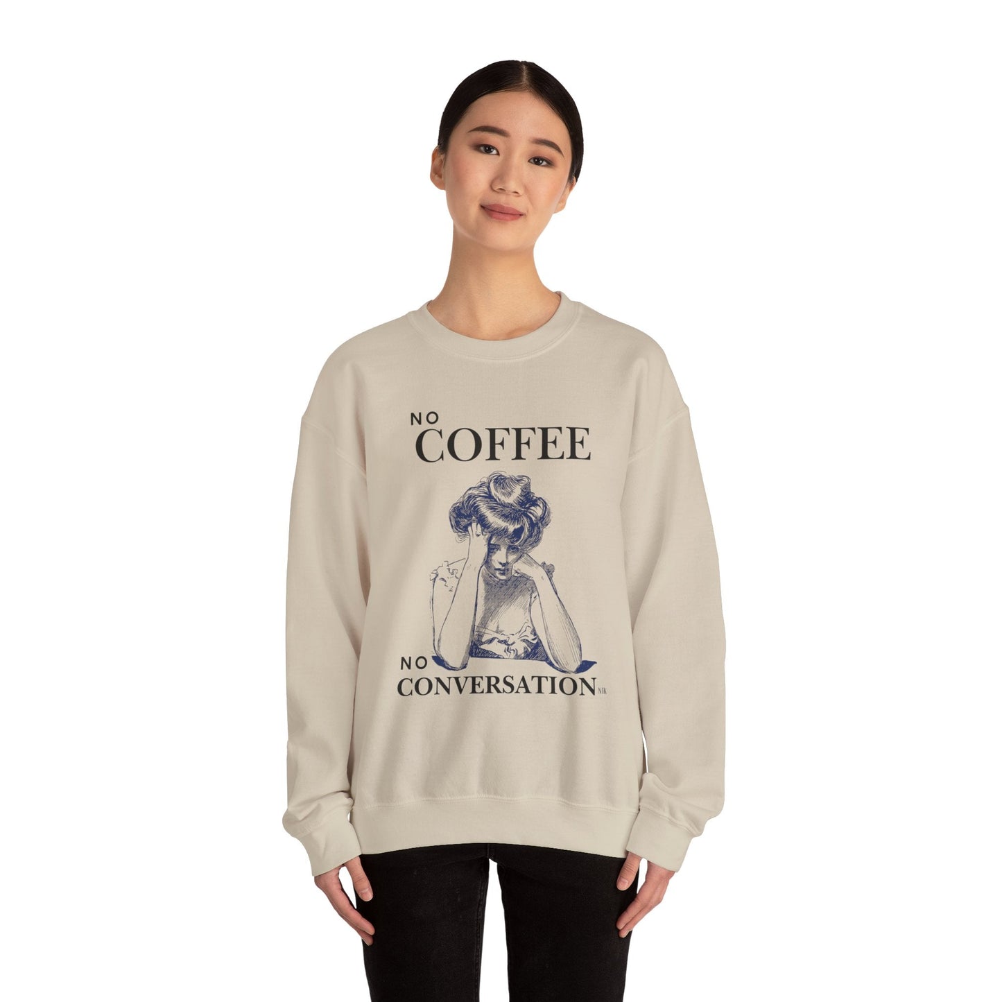 No Coffee No Conversation Unisex Heavy Blend™ Crewneck Sweatshirt