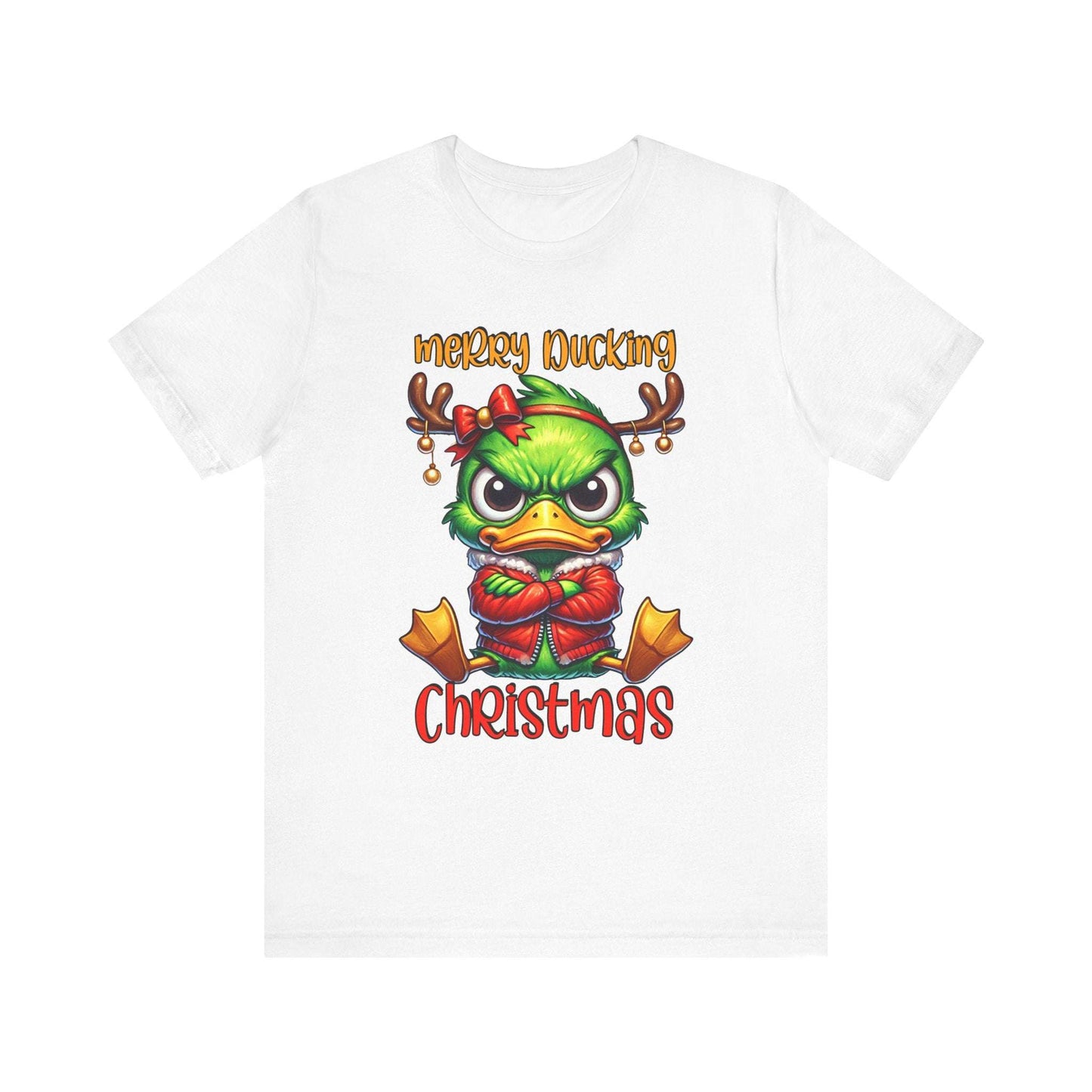 Merry Ducking Christmas Unisex Jersey Short Sleeve Tee