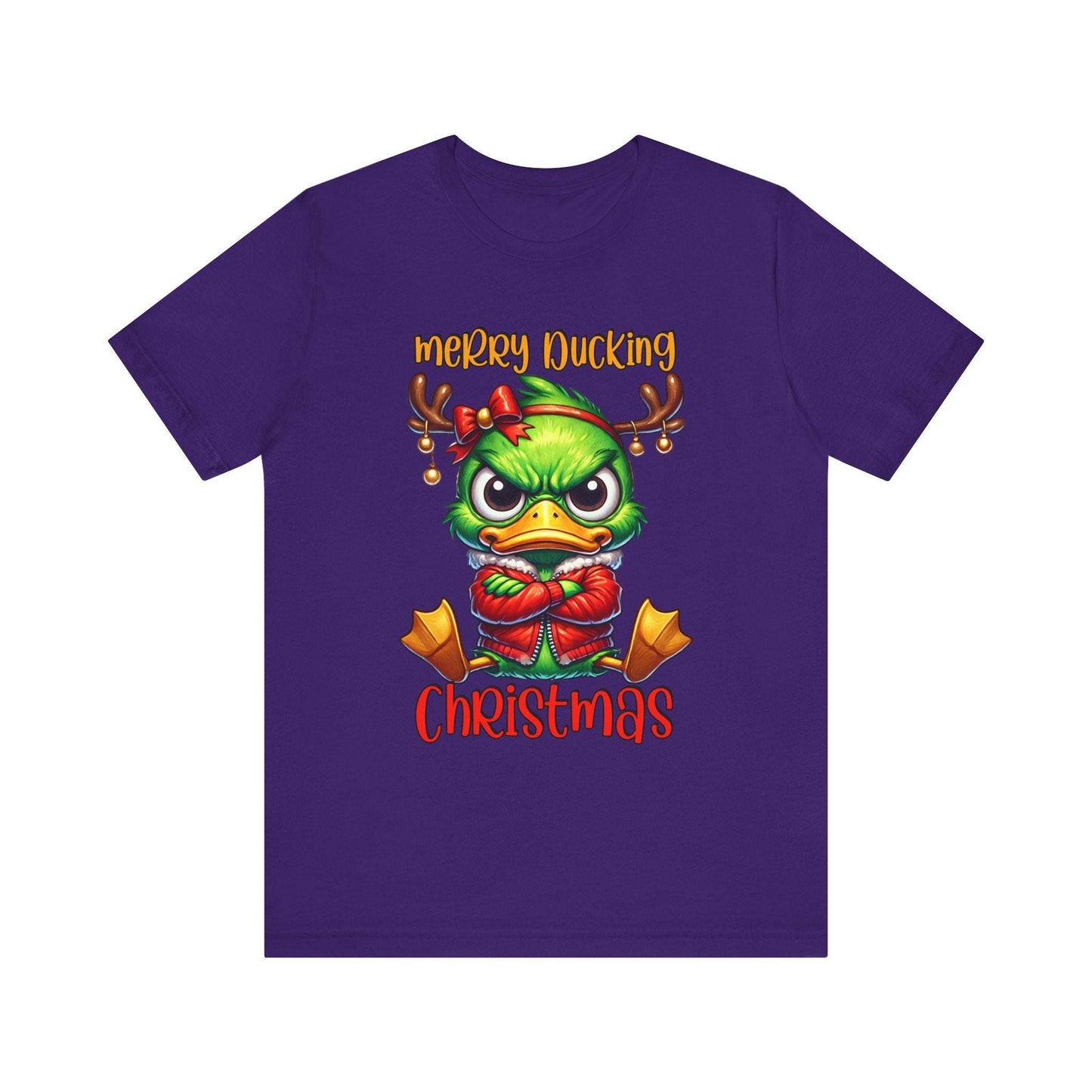 Merry Ducking Christmas Unisex Jersey Short Sleeve Tee