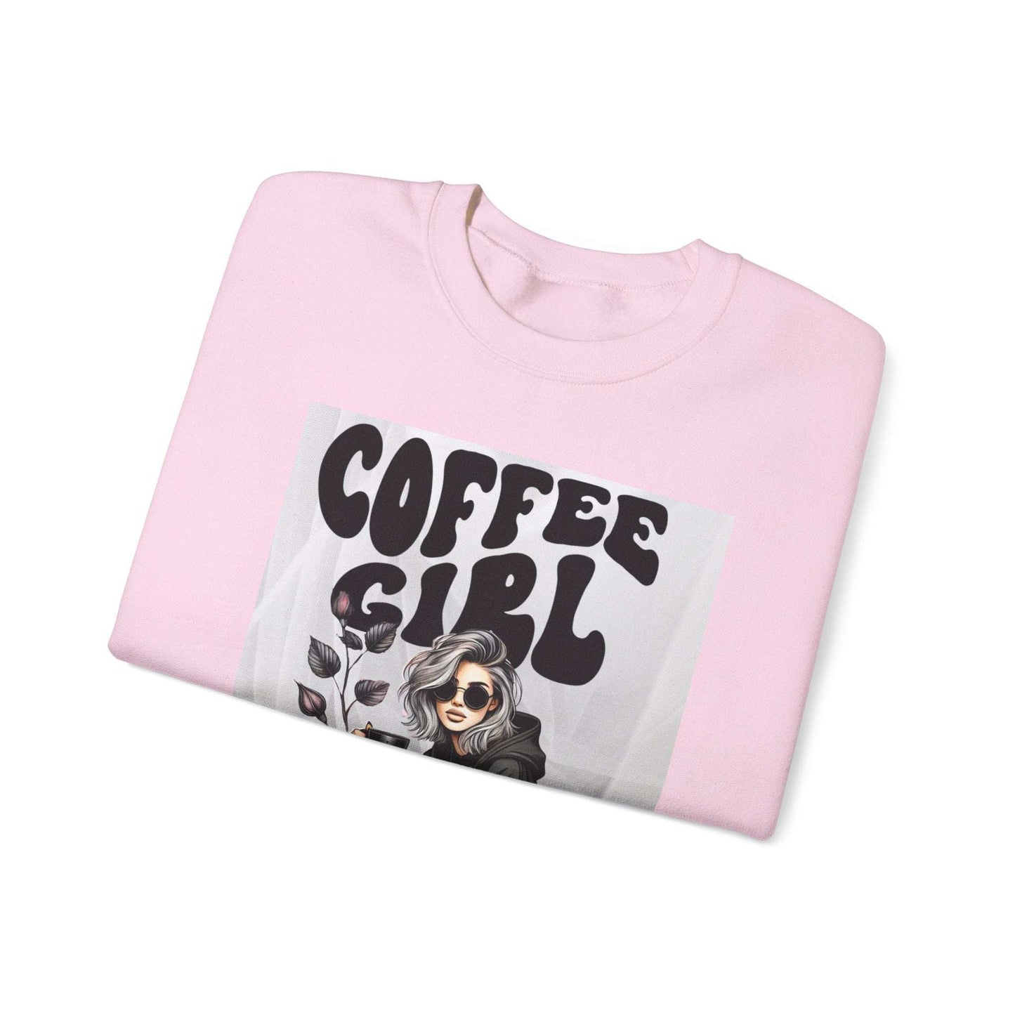 Tattoo Coffee Girl Unisex Heavy Blend™ Crewneck Sweatshirt