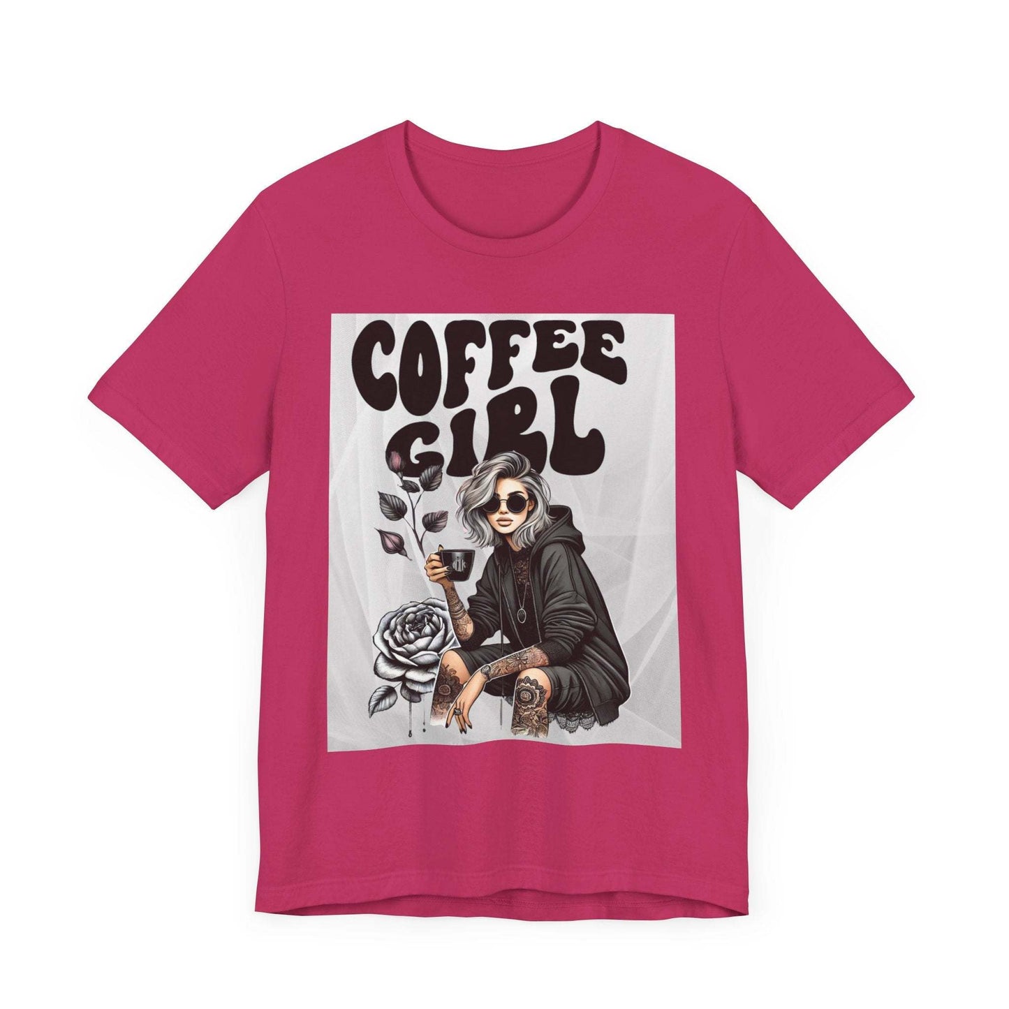 Tattooed Coffee Girl Unisex Jersey Short Sleeve Tee