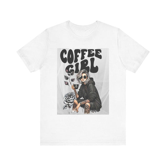 Tattooed Coffee Girl Unisex Jersey Short Sleeve Tee