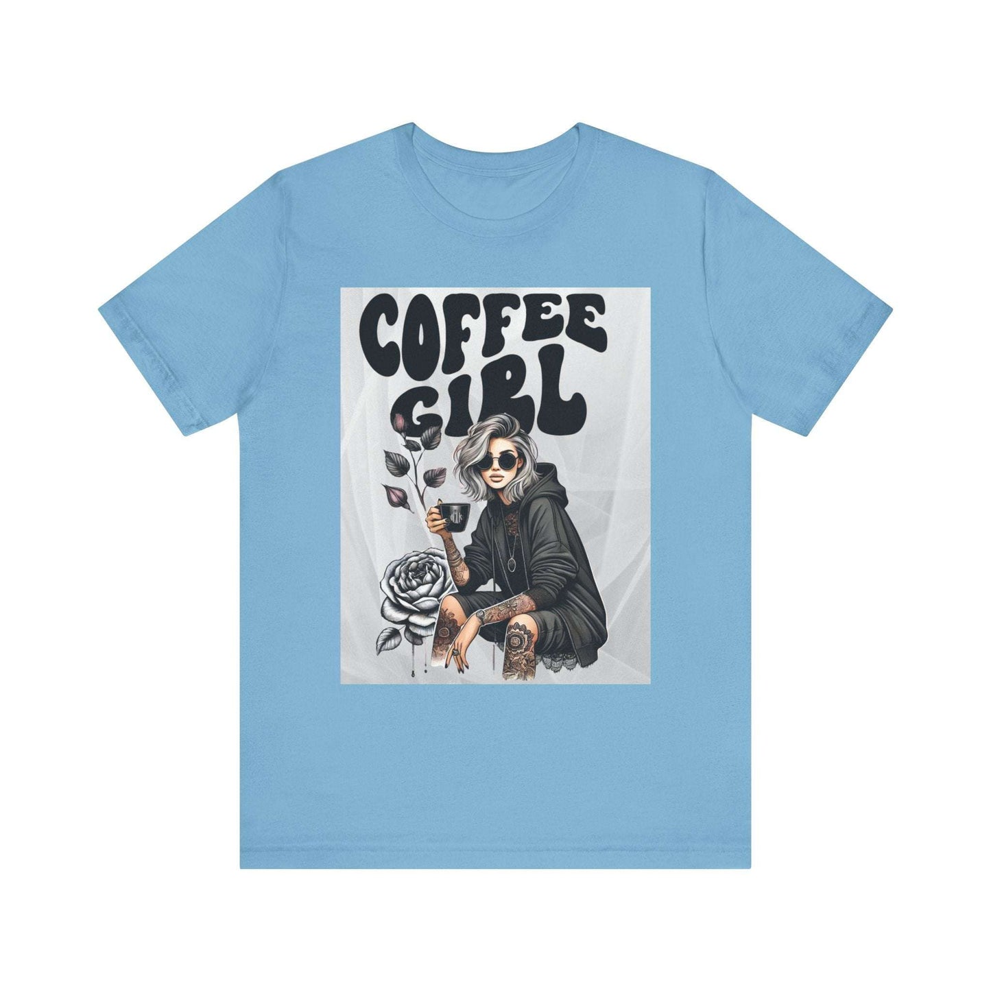 Tattooed Coffee Girl Unisex Jersey Short Sleeve Tee