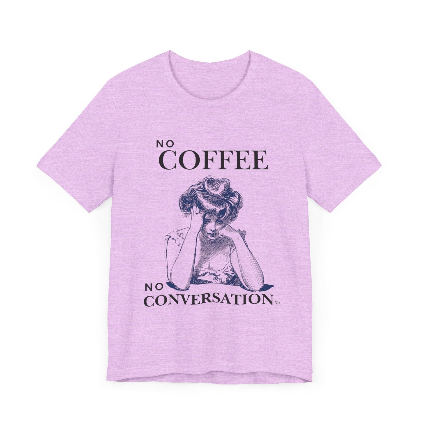 No Coffee No Conversation Unisex Jersey Short Sleeve Tee