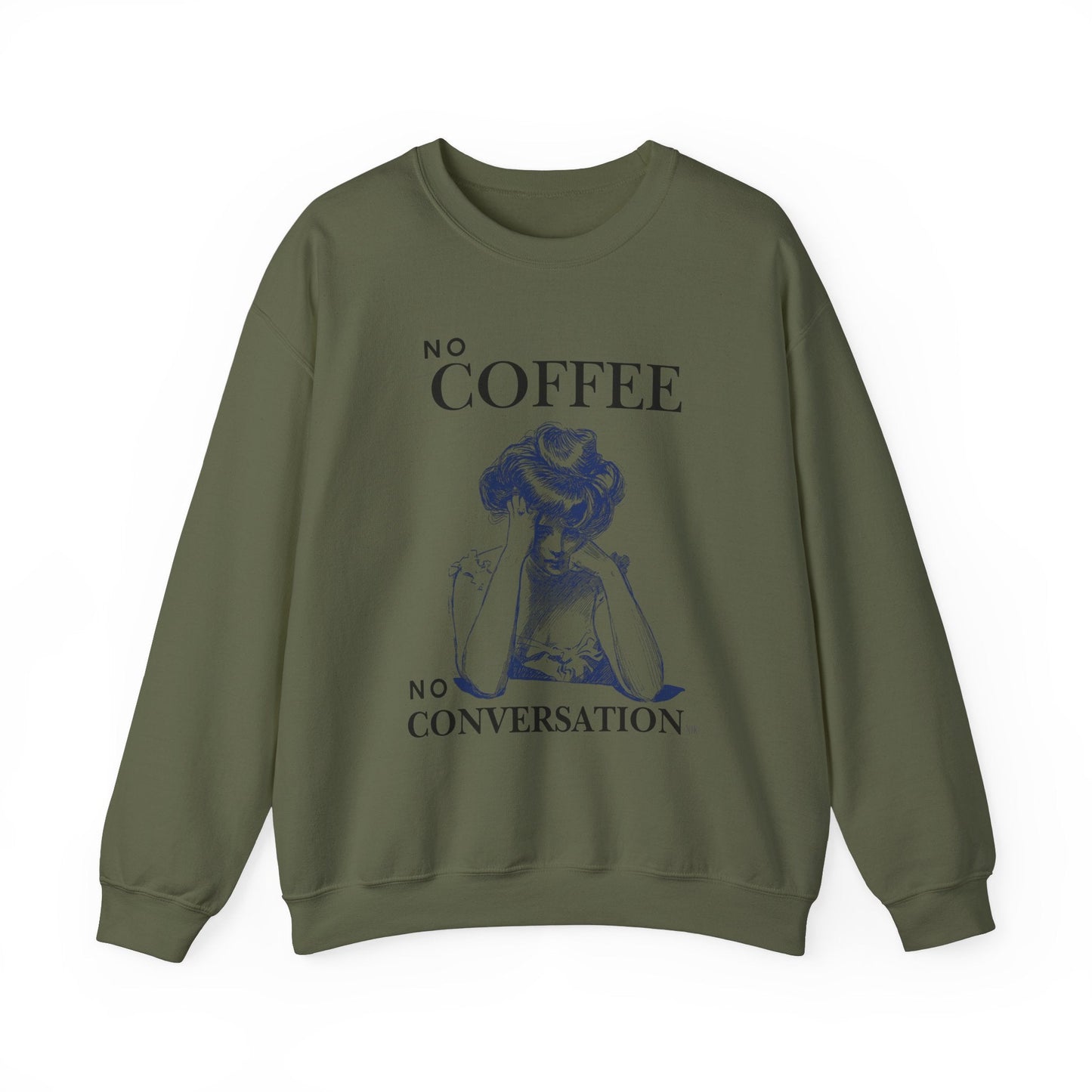 No Coffee No Conversation Unisex Heavy Blend™ Crewneck Sweatshirt